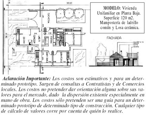 plano ejemplo de costos de la construcción